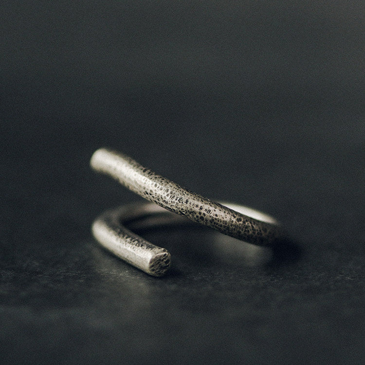 Artisan Spiral Matte 925 Sterling Silver Handmade Ring