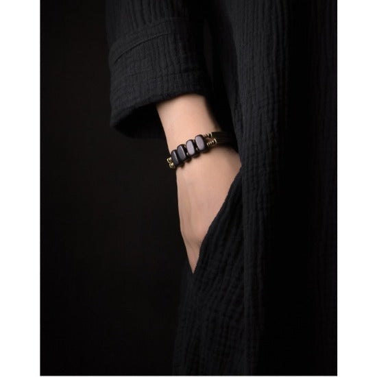 Ebony & Copper Balance Bracelet for Meditation & Spiritual Growth