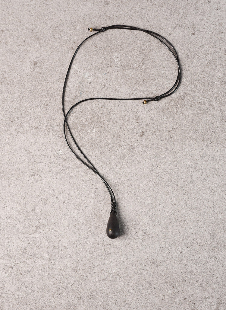 "The Seed" African Ebony & Brass Handmade Necklace