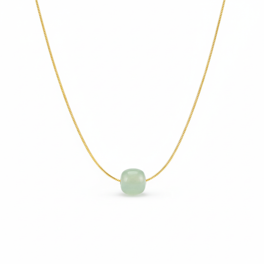 Authentic Jade Prosperity Pendant Necklace - S925 Silver Chain