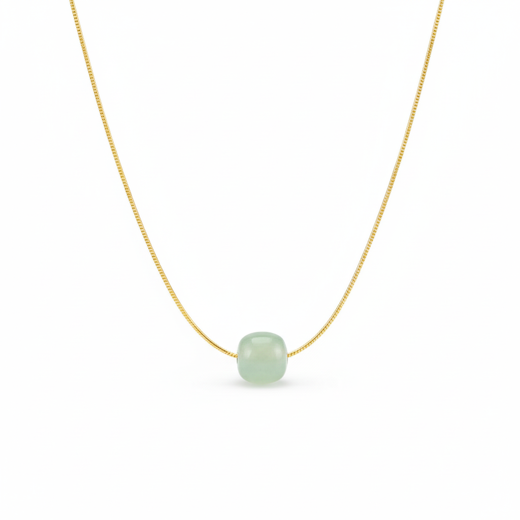 Authentic Jade Prosperity Pendant Necklace - S925 Silver Chain