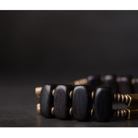 Ebony & Copper Balance Bracelet for Meditation & Spiritual Growth