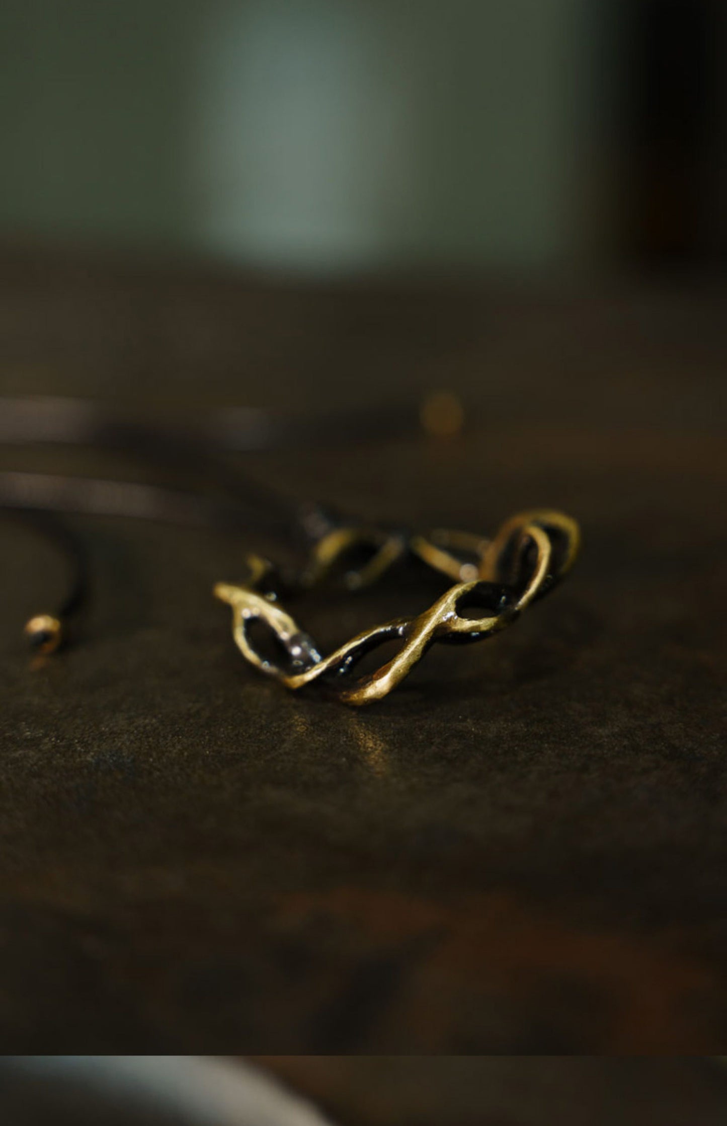 "Etheric Weave" Intertwined Circular Brass Handmade Necklace