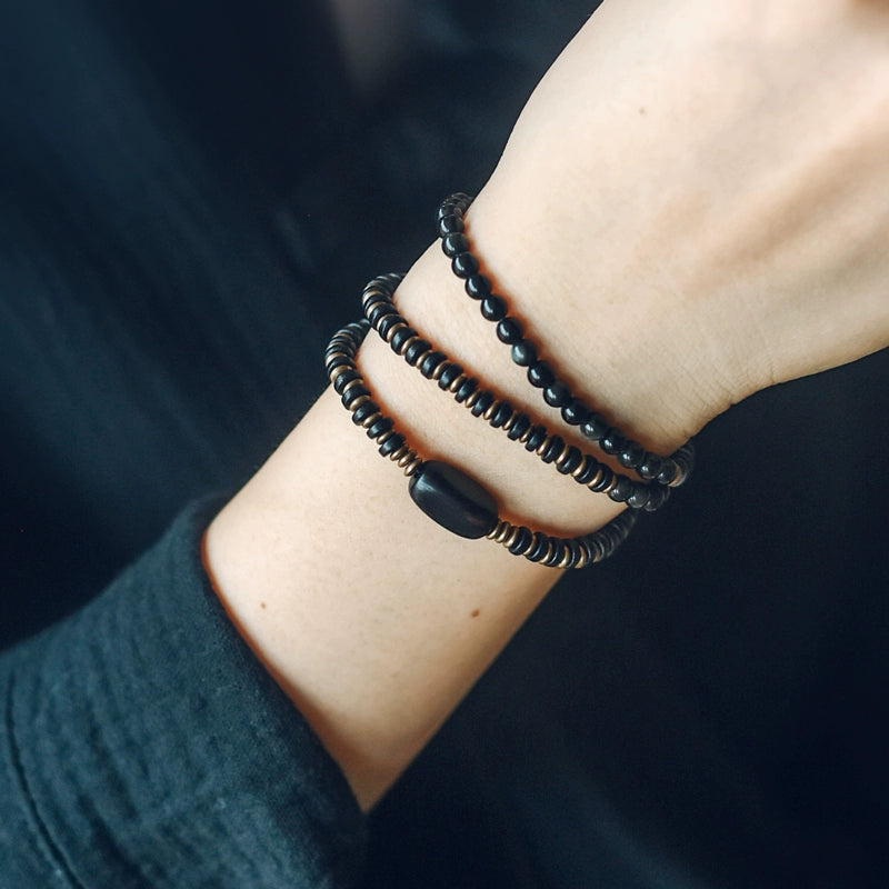 Tibetan Style Good Fortune Bracelet Set - Emotional Healing & Protection