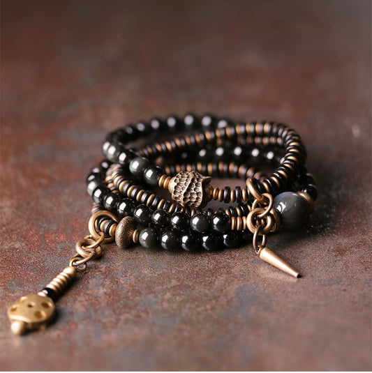 Buddha Beads Mala Bracelet Collection - Protection & Strength