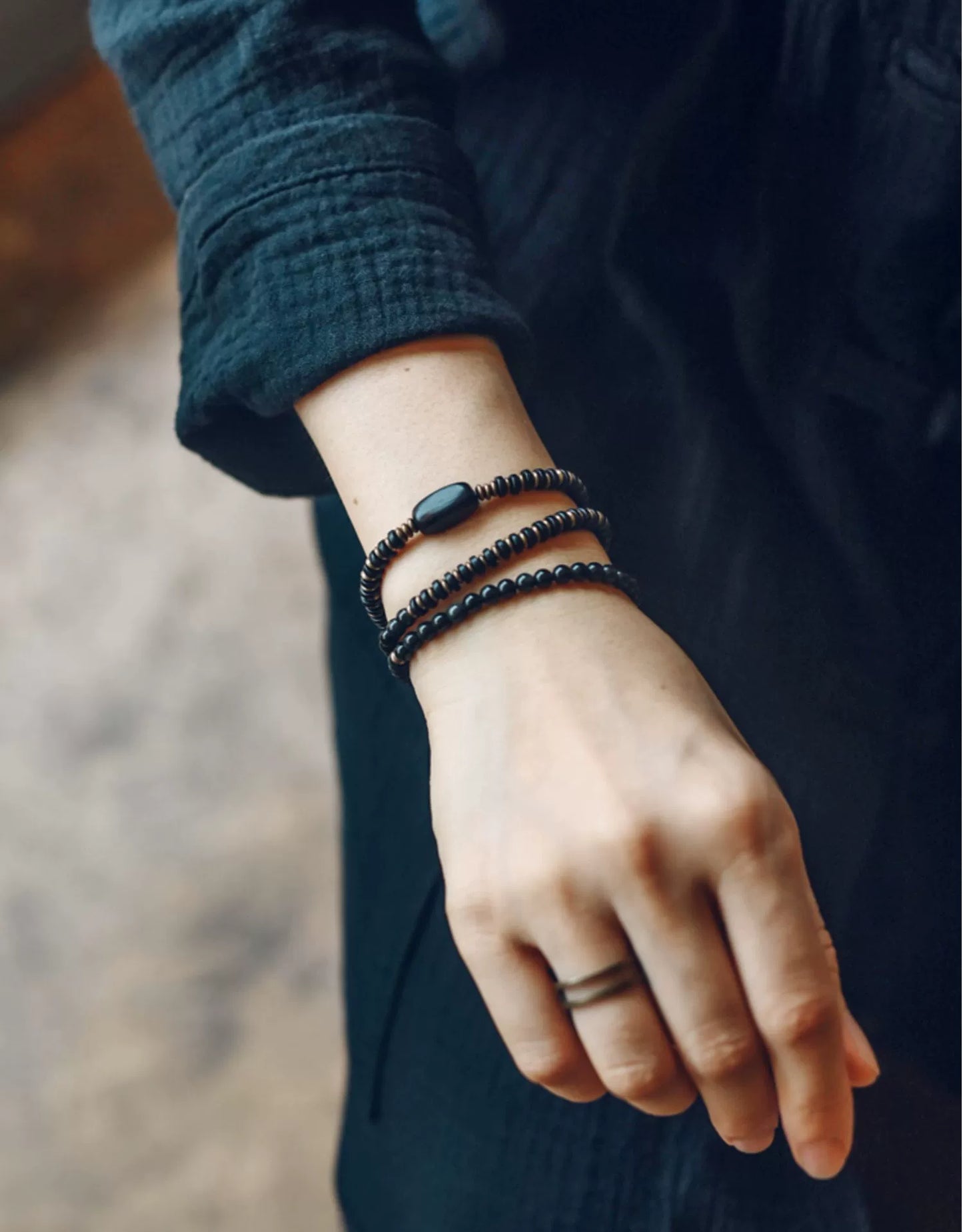 Tibetan Style Good Fortune Bracelet Set - Emotional Healing & Protection