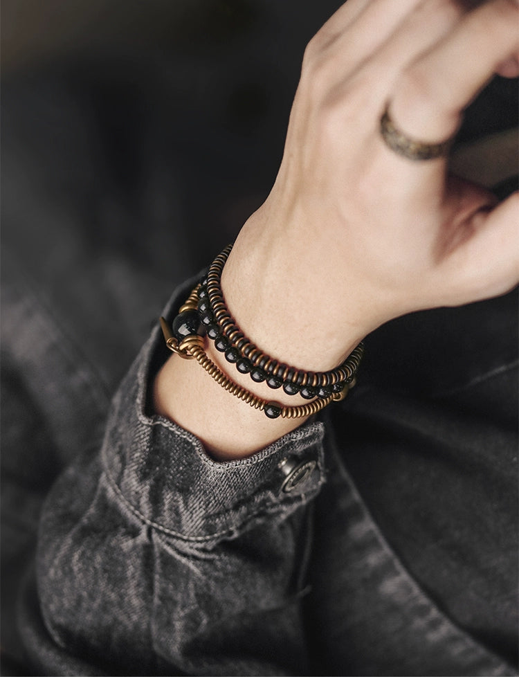 Tibetan Style Good Fortune Bracelet Set - Emotional Healing & Protection