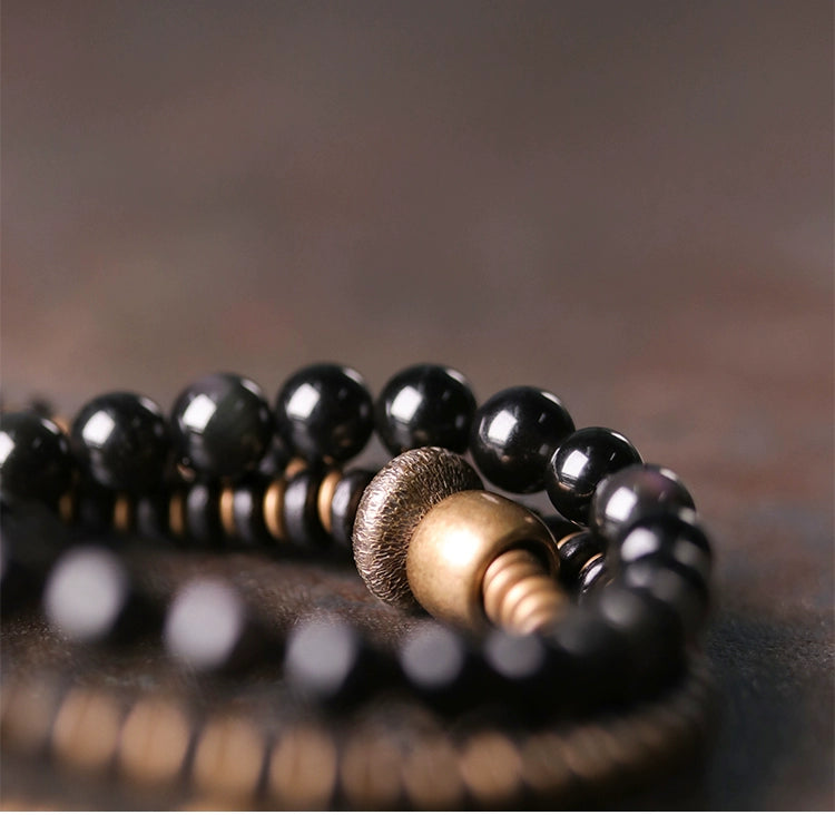 Tibetan Style Good Fortune Bracelet Set - Emotional Healing & Protection
