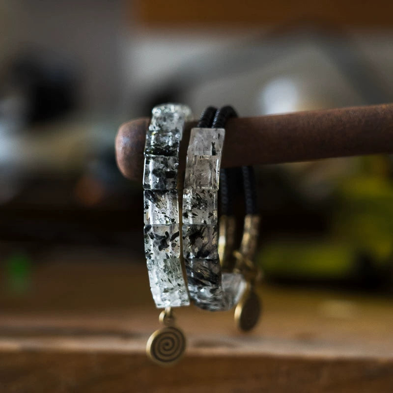 Crystal & Brass Bracelet for Spiritual Growth & Healing
