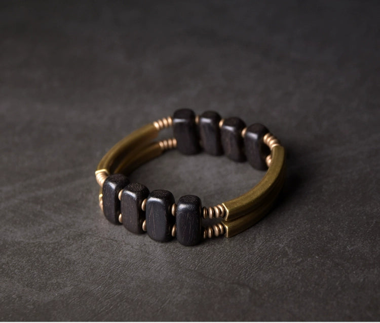 Ebony & Copper Balance Bracelet for Meditation & Spiritual Growth