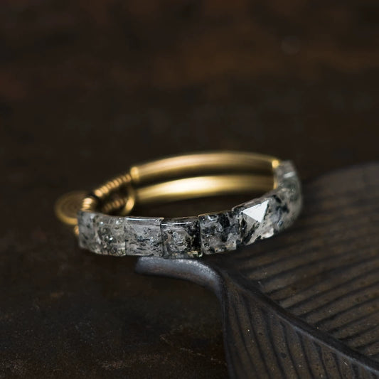 Crystal & Brass Bracelet for Spiritual Growth & Healing