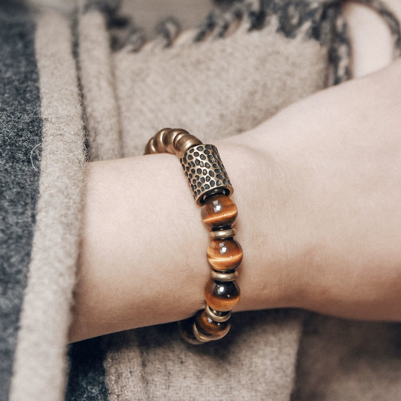 Tiger's Eye & Brass Bracelet of Courage - Confidence & Perseverance