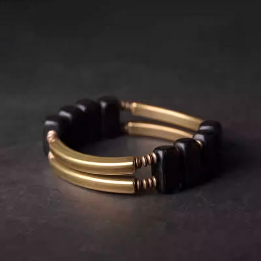Ebony & Copper Balance Bracelet for Meditation & Spiritual Growth