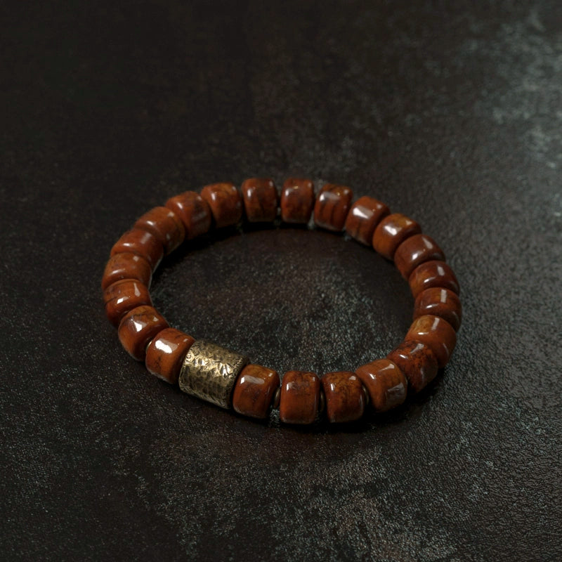 Tibetan Bone Buddha Beads Mala | Courage, Compassion, and Wisdom Bracelet