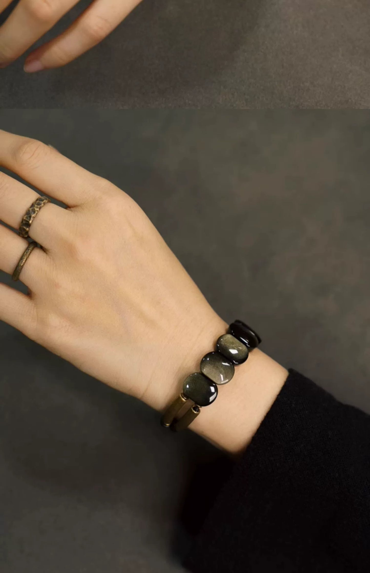 Men's Golden Obsidian Protection Bracelet - Courage & Balance
