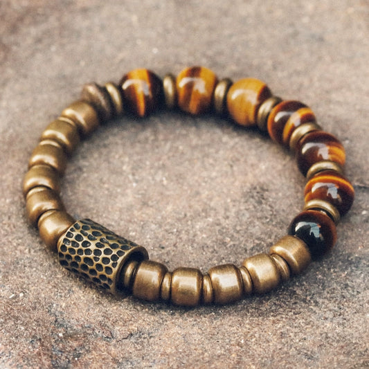 Tiger's Eye & Brass Bracelet of Courage - Confidence & Perseverance