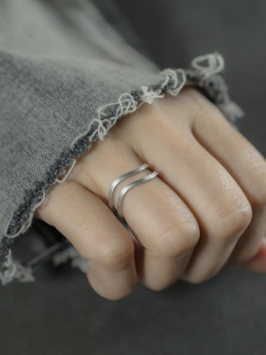 Artisan Minimalist 925 Sterling Silver Adjustable Rings