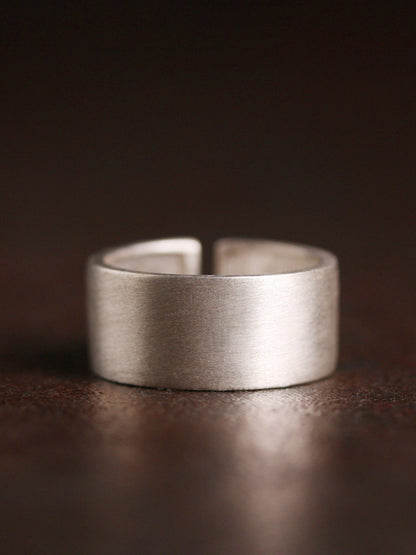 Artisan 9mm Matte 925 Sterling Silver Band for Men