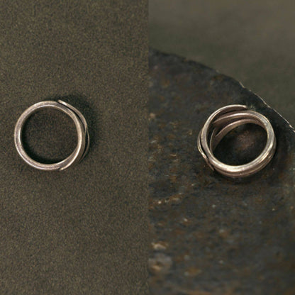 Artisan 925 Sterling Silver Woven & Layered Adjustable Rings