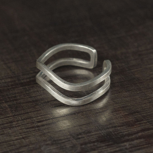 Artisan Minimalist 925 Sterling Silver Adjustable Rings