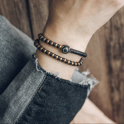 Artisan Multi-Wrap Ebony & Tiger’s Eye Spiritual Talisman