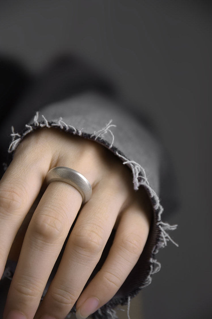 Organic Matte 925 Sterling Silver Talisman Rings