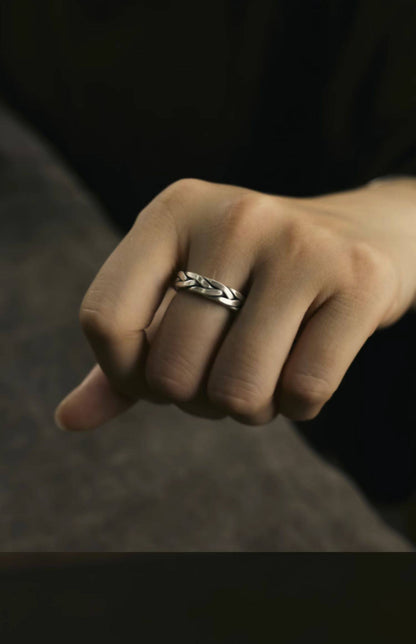 Artisan Braided 999 Fine Silver Adjustable Cuff Ring