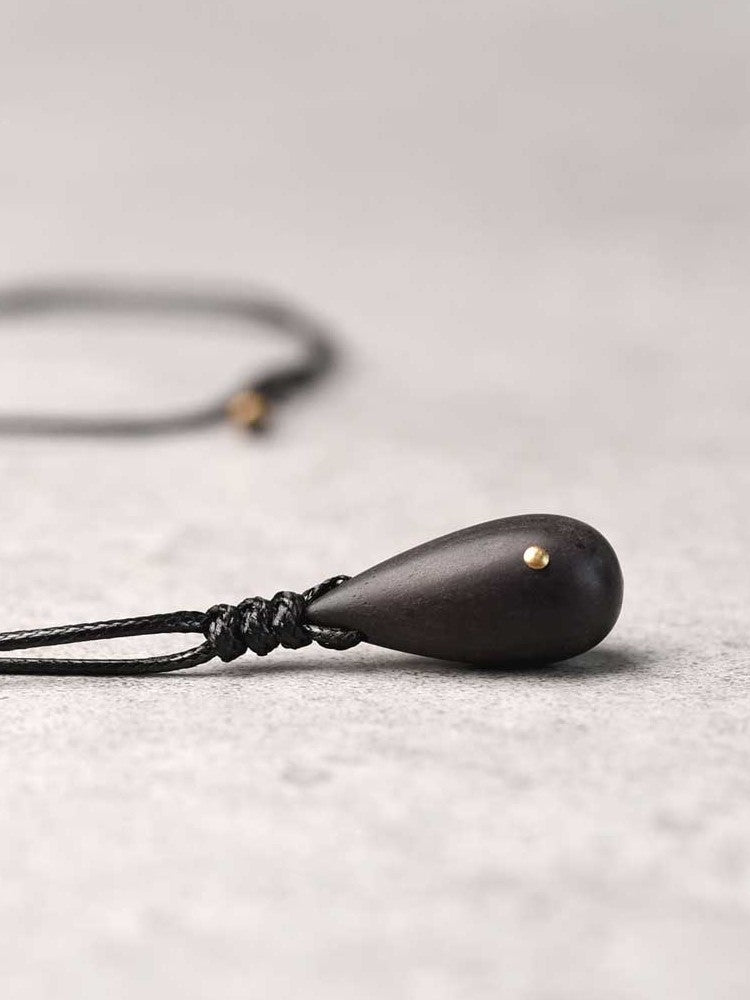 "The Seed" African Ebony & Brass Handmade Necklace