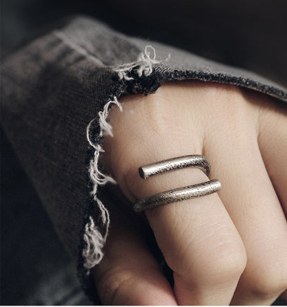 Artisan Spiral Matte 925 Sterling Silver Handmade Ring
