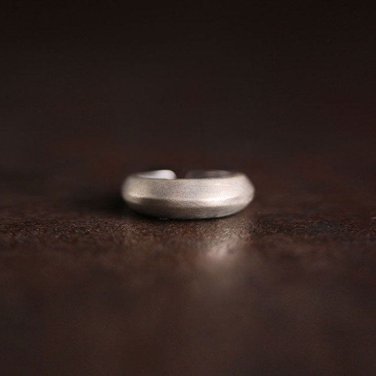 Organic Matte 925 Sterling Silver Talisman Rings