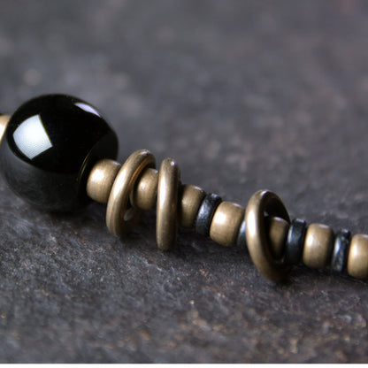 Artisan Multi-Wrap Ebony & Tiger’s Eye Spiritual Talisman