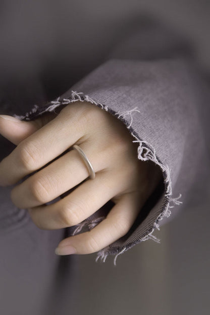 Organic Matte 925 Sterling Silver Talisman Rings