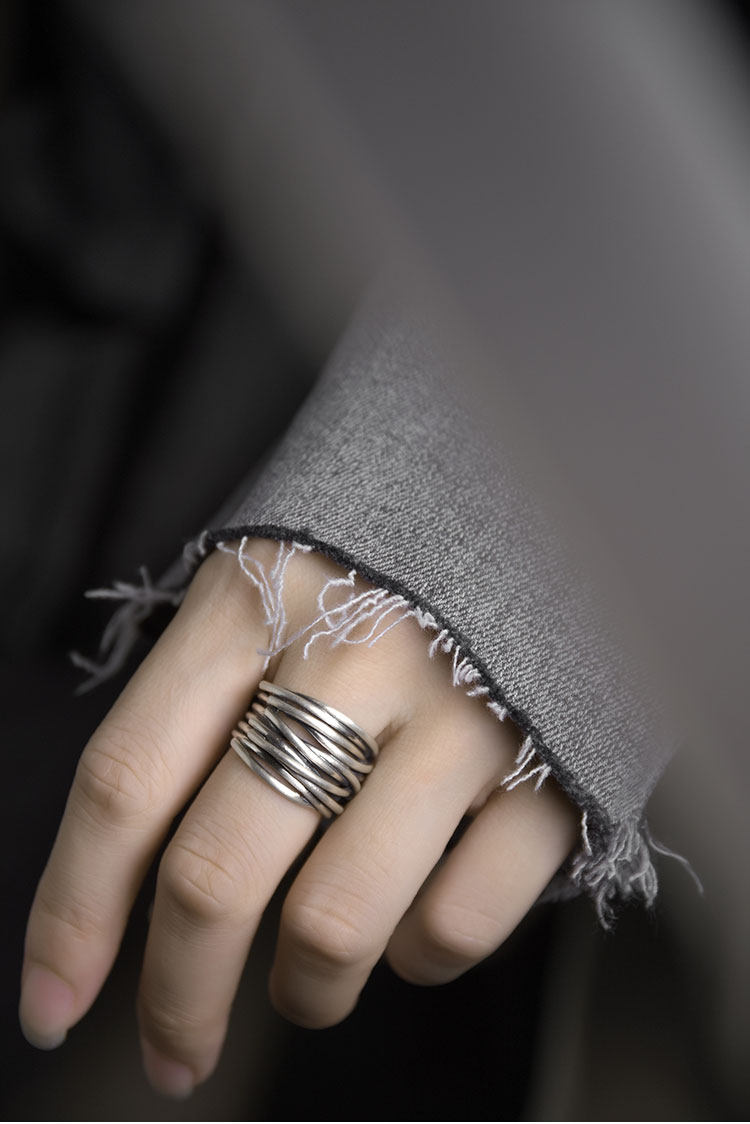 Artisan Multi-Layered Wrap 925 Sterling Silver Ring