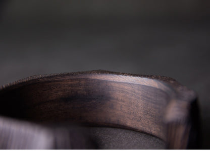 Hand-Sculpted African Ebony Ergonomic Wooden Cuff Bracelet