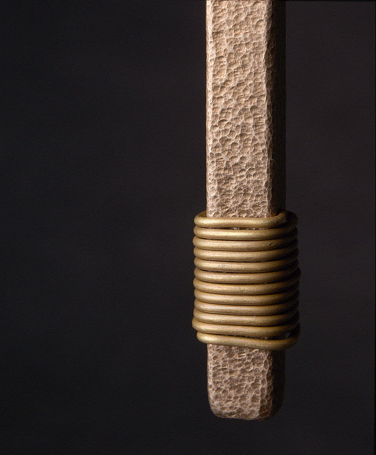 "Solar Pillar" Hammered Brass Bar Necklace