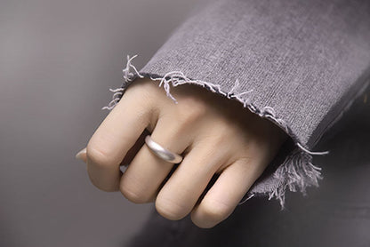 Organic Matte 925 Sterling Silver Talisman Rings