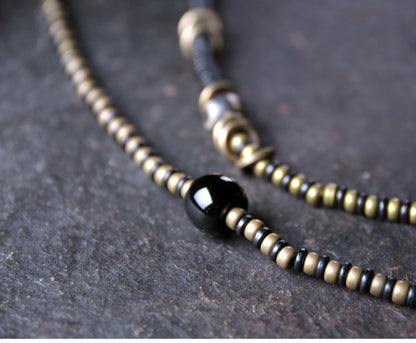 Artisan Multi-Wrap Ebony & Tiger’s Eye Spiritual Talisman