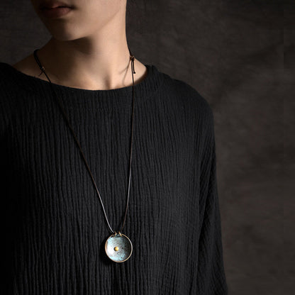 "Orb of Origin" Patina Brass Necklace