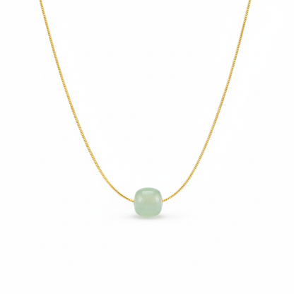 Authentic Jade Prosperity Pendant Necklace - S925 Silver Chain