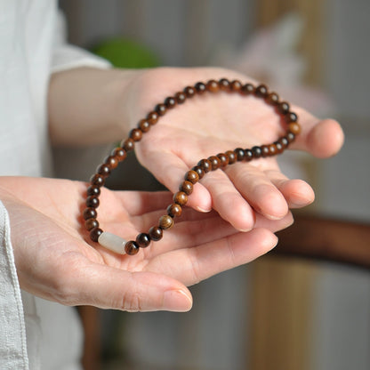 Agarwood & Jade Bracelet for Spiritual Growth, Protection & Luck