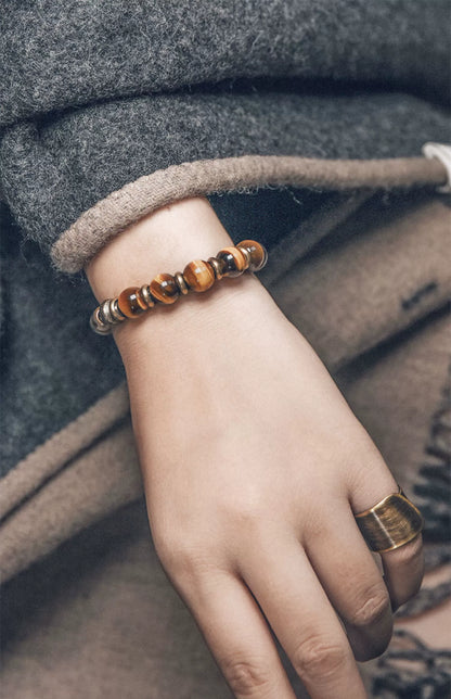 Tiger's Eye & Brass Bracelet of Courage - Confidence & Perseverance
