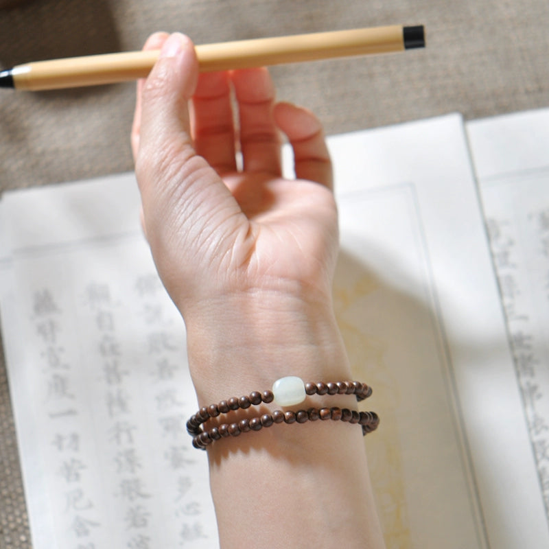 Golden Silkwood & Jade Luck Bracelet - Protection, Vitality & Abundance