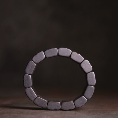 Hand-Hammered Ebony Feng Shui Bracelet - Peace, Vitality & Healing