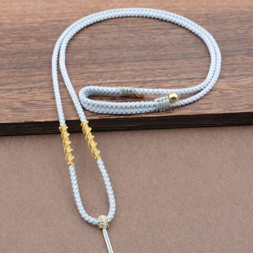Handmade Tibetan Braided Necklace Cord for Pendants - Five Wealth Gods & DIY Styles