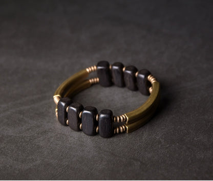 Ebony & Copper Balance Bracelet for Meditation & Spiritual Growth