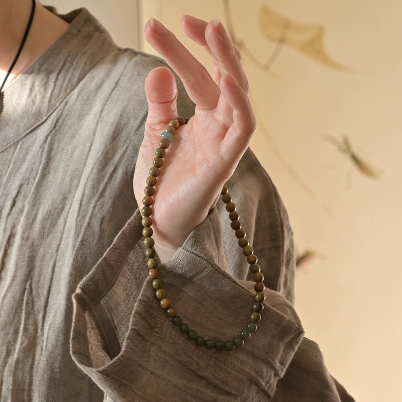 Verawood & Jade Breeze of Luck Mala Bracelet