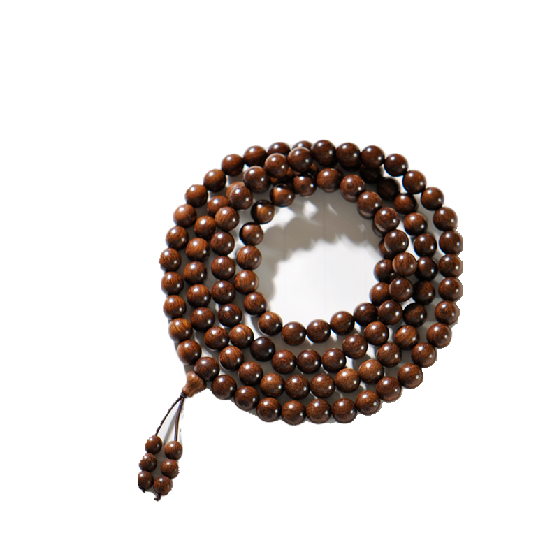 African Golden Silkwood 108 Mala Beads for Peace, Wisdom & Healing