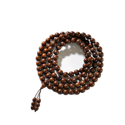 African Golden Silkwood 108 Mala Beads for Peace, Wisdom & Healing