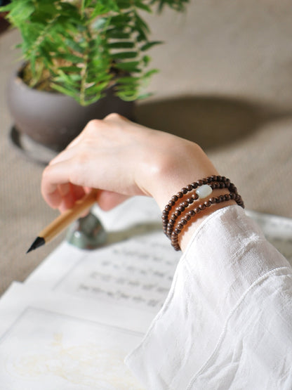 Golden Silkwood & Jade Luck Bracelet - Protection, Vitality & Abundance