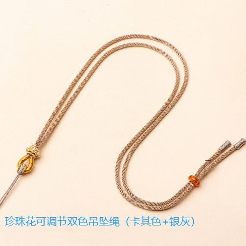 Handmade Tibetan Braided Necklace Cord for Pendants - Five Wealth Gods & DIY Styles